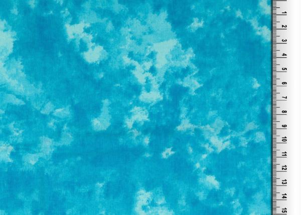 Baumwolle Batikmuster in Azur